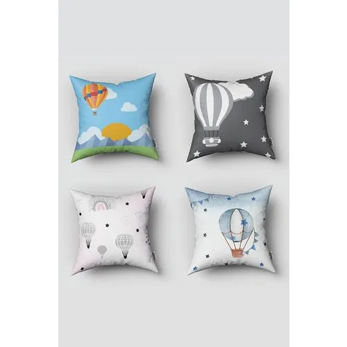 Tiny Baby Concept Double Sided Kids Room Cute 4 Pcs Decorative Pillows Series Model No:7