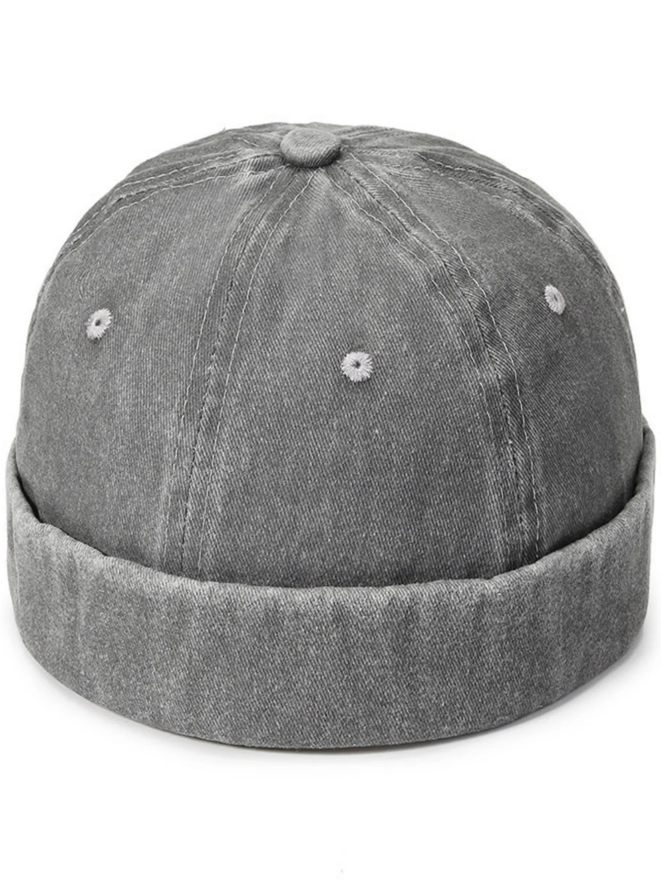 Personalisierte Logo-Bedruckte Hip-Hop-Kappe für Herren, Denim Brimless Docker Mütze, Damen Washed Sailor Hüte, Atmungsaktiver Sommer-Sonnenschutz – Detail 10