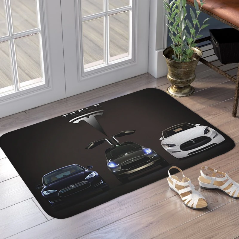 

Custom Doormat Entrance Door D-Teslas Corridor Bedroom Carpet Kitchen Floor Mat Bathroom Hallway Balcony Rug Slip-resistant Home