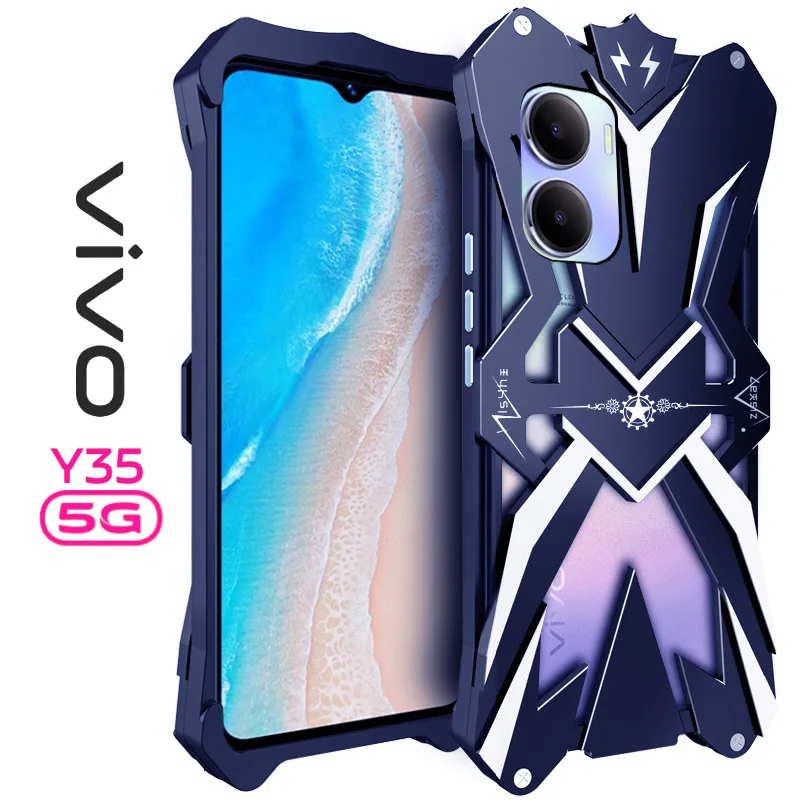 

Applicable to Vivoy35 Phone Case Vivoy35 Metal Phone Case Vivoy35m Protective Shell Shockproof and Drop-Resistant