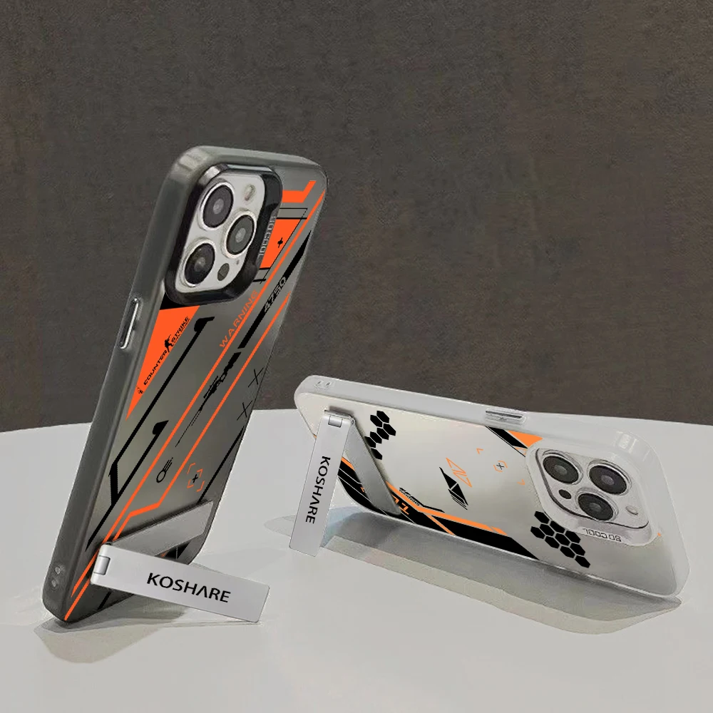 CS GO CS حالة مع حامل لـ OPPO Realme ، ضربة مضادة للألعاب الساخنة ، Realme 9i ، 10 ، 11 ، 12 Pro ، C12 ، C15 ، C31 ، C33 ، C35 ، C53 ، C55 ، C65 ، برو بلس ، 5G