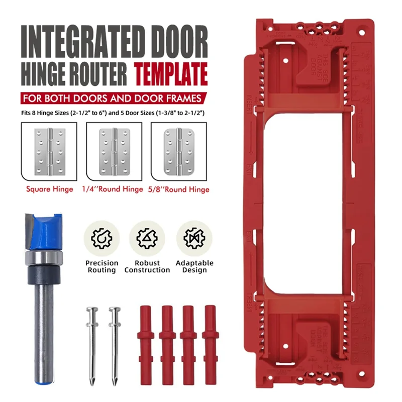

【24 Hours Sale】Hinge Router Template Door Hinge Template Slotting Locator Positioning Wood Working Tool