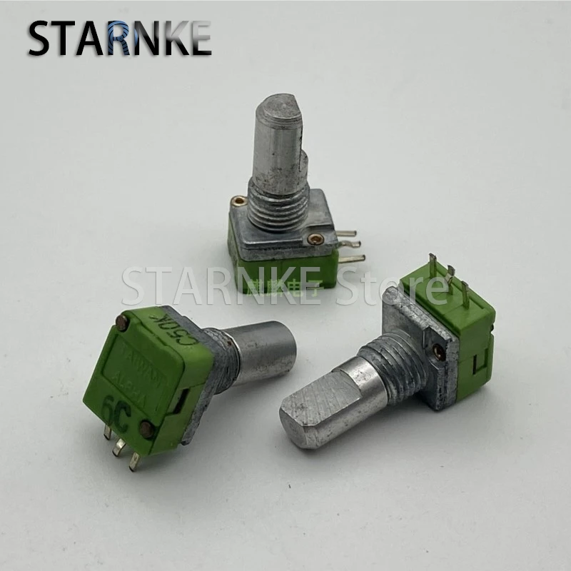 2PCS RK09 Type 3-Pin Single Precision Volume Potentiometer A100K C50K W50K 15MM Handle