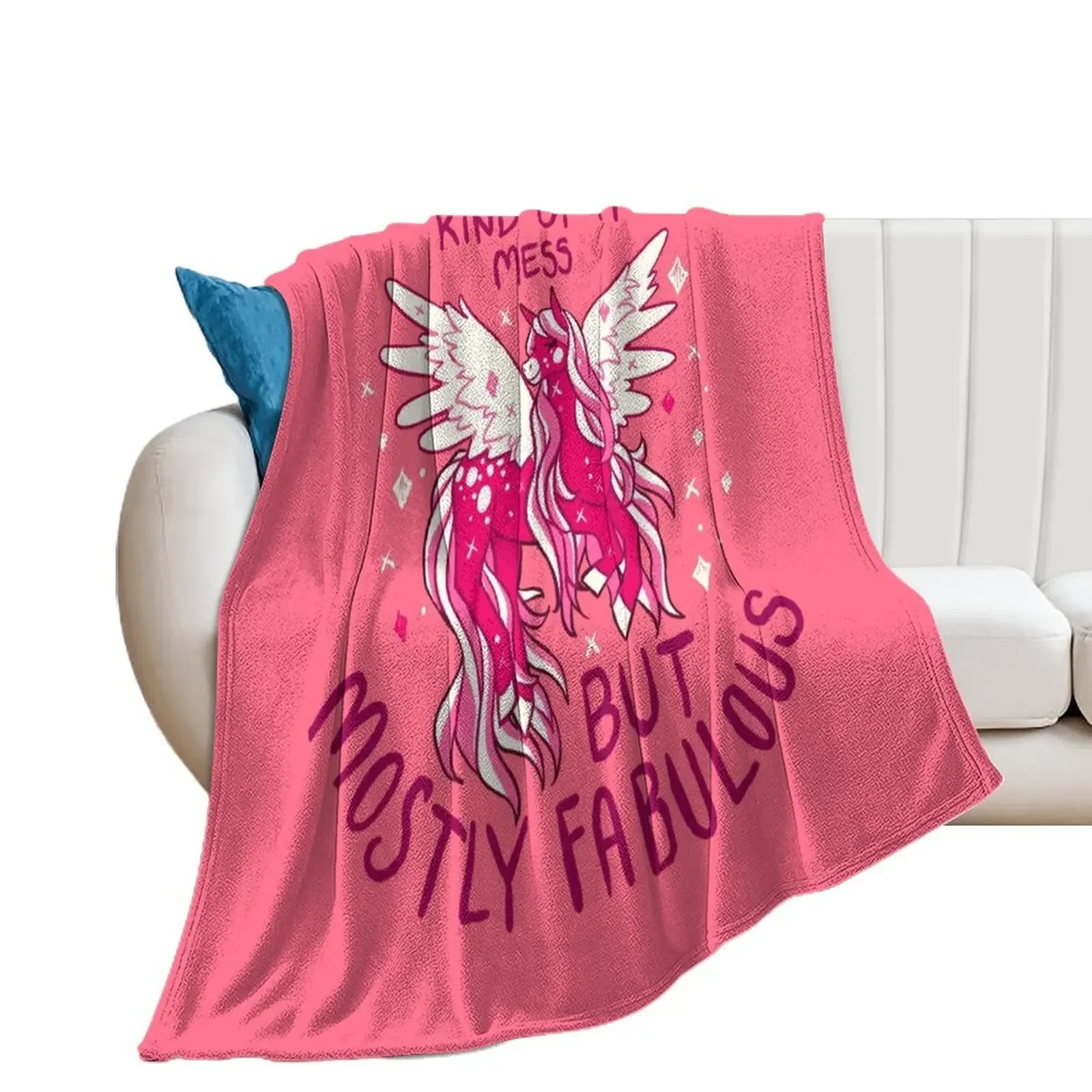 

KIND OF A MESS Pegasus Throw Blanket Soft Winter beds Soft Big Cute Blankets