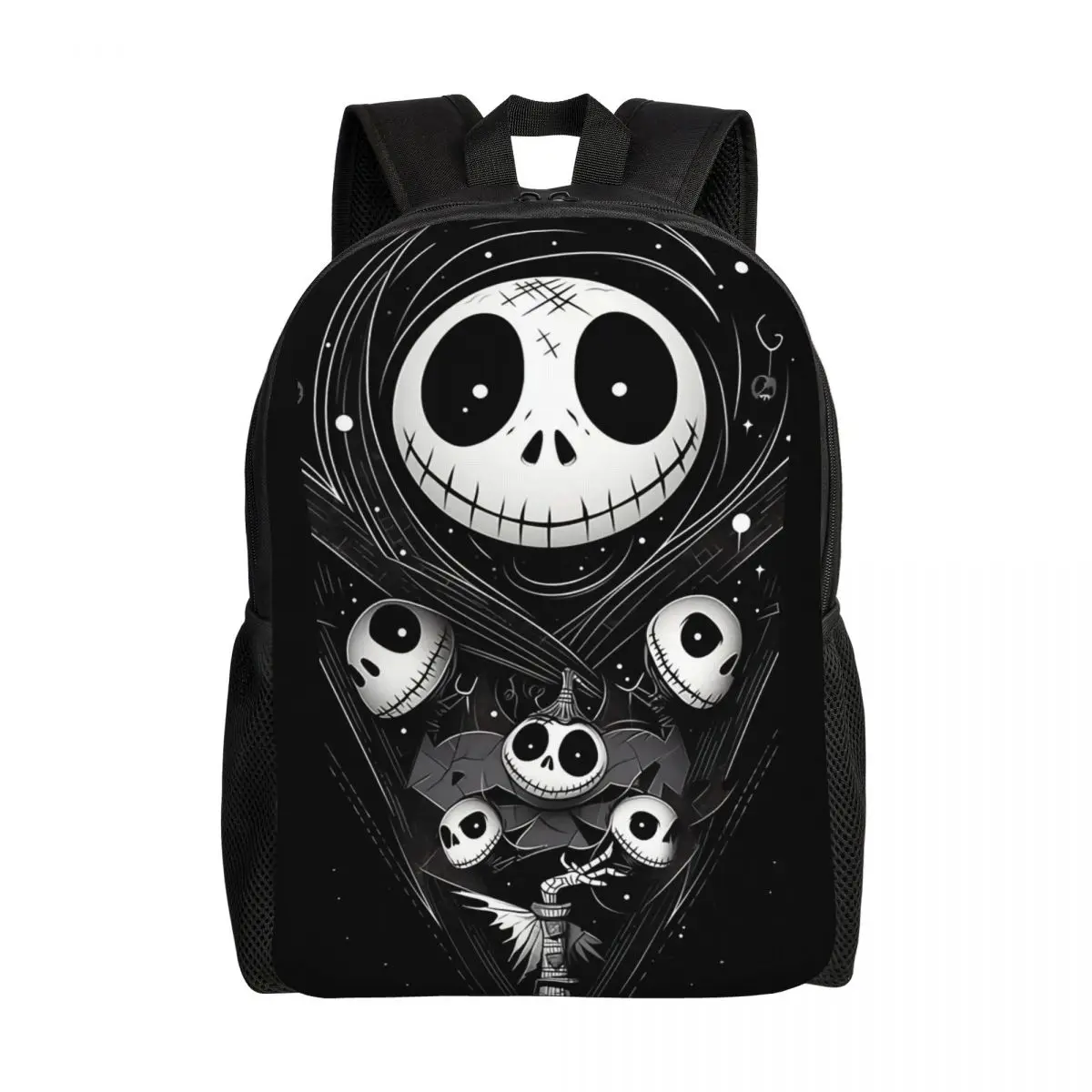 Niestandardowy plecak Halloween Koszmar przed świętami Bożego Narodzenia Uczniowie szkół uniwersalnych Bookbag 15-calowy laptop Jack Skellington