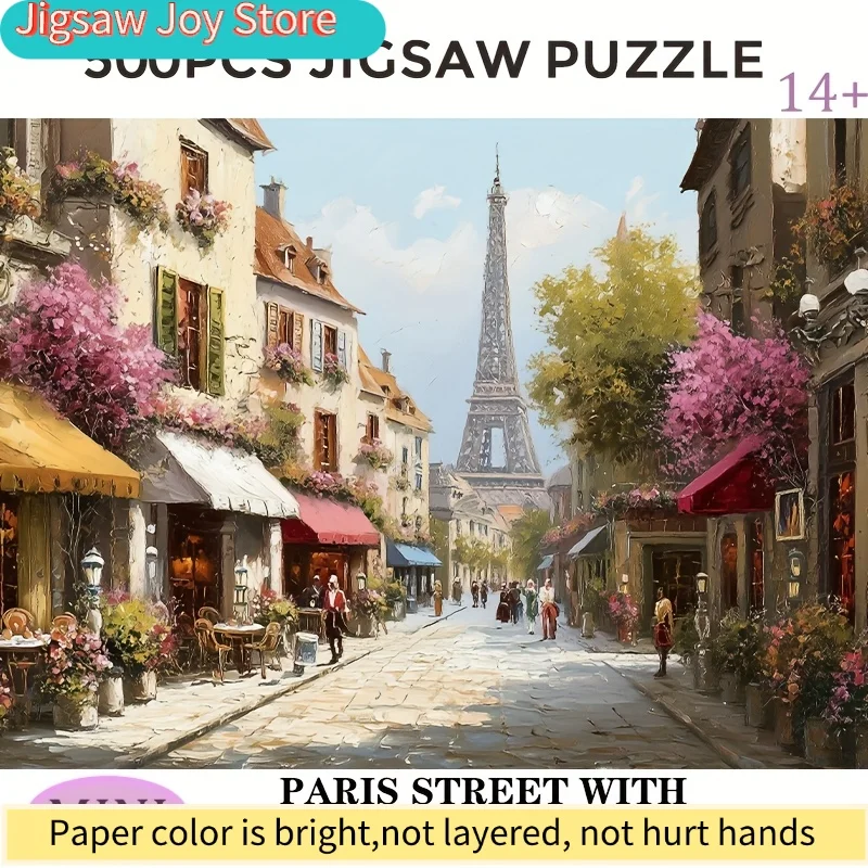 1 Box () Paris Puzzles Suitable for Adults: Eiffel Tower - Challenging Brain for Party Games, Family Activities, Travel-Themed