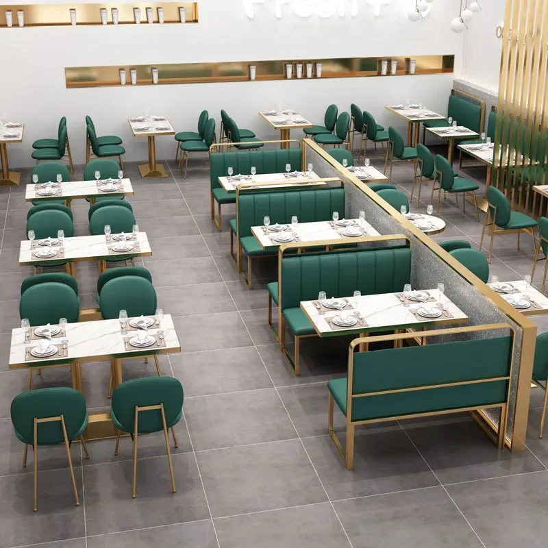 Tea House Restaurant Catering Shop Tea Day Material Store Chain Store Solid Wood Braided Rattan Card Seat Sofa Table and Chair