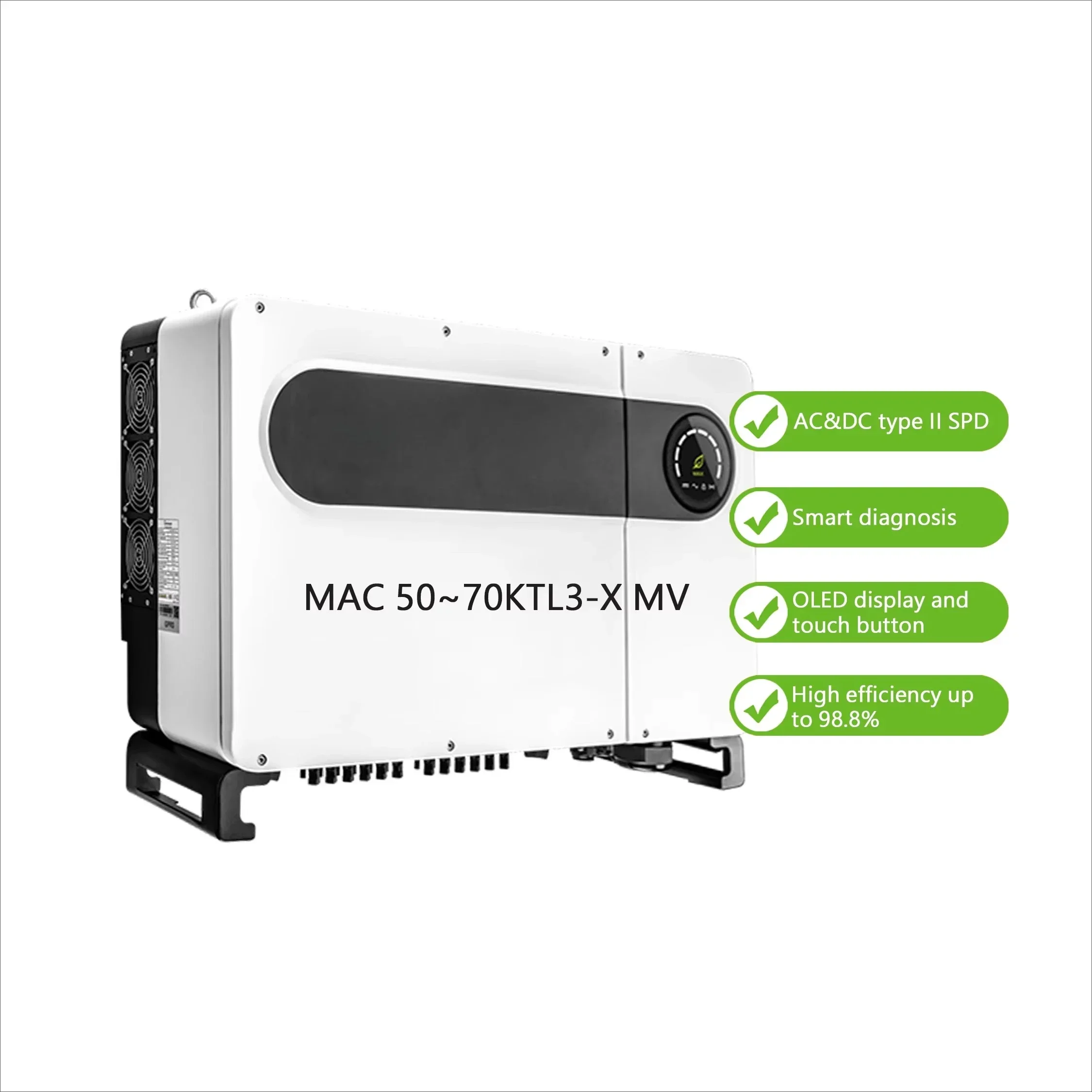 Инвертор Growatt 30 кВт на сетке Солнечная энергетическая система Инвертор Pv 50 кВт 60 кВт Инвертор солнечной энергии