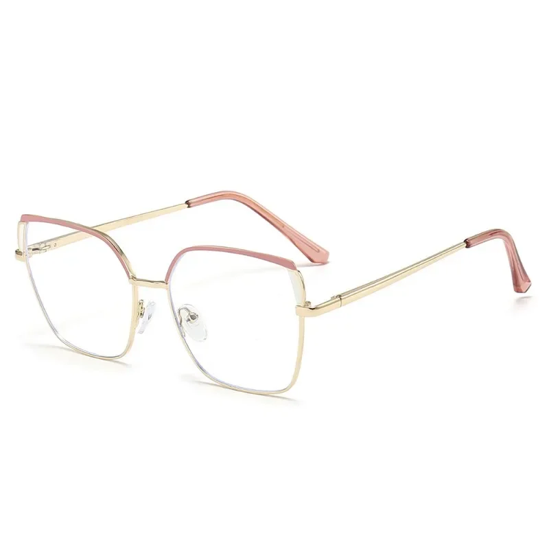 Metal Big Frame Square Anti-blue Light Glasses New European and American Fashion Color Matching Trend Glasses Frame