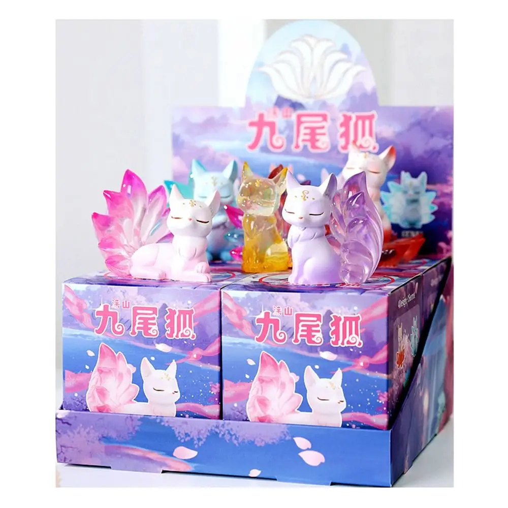 

New Nine Tailed Fox Blind Box Action Figure Toy Collectible Model Surprise Toy Rose Fairy Miniature Toy Blind Boxes Kids