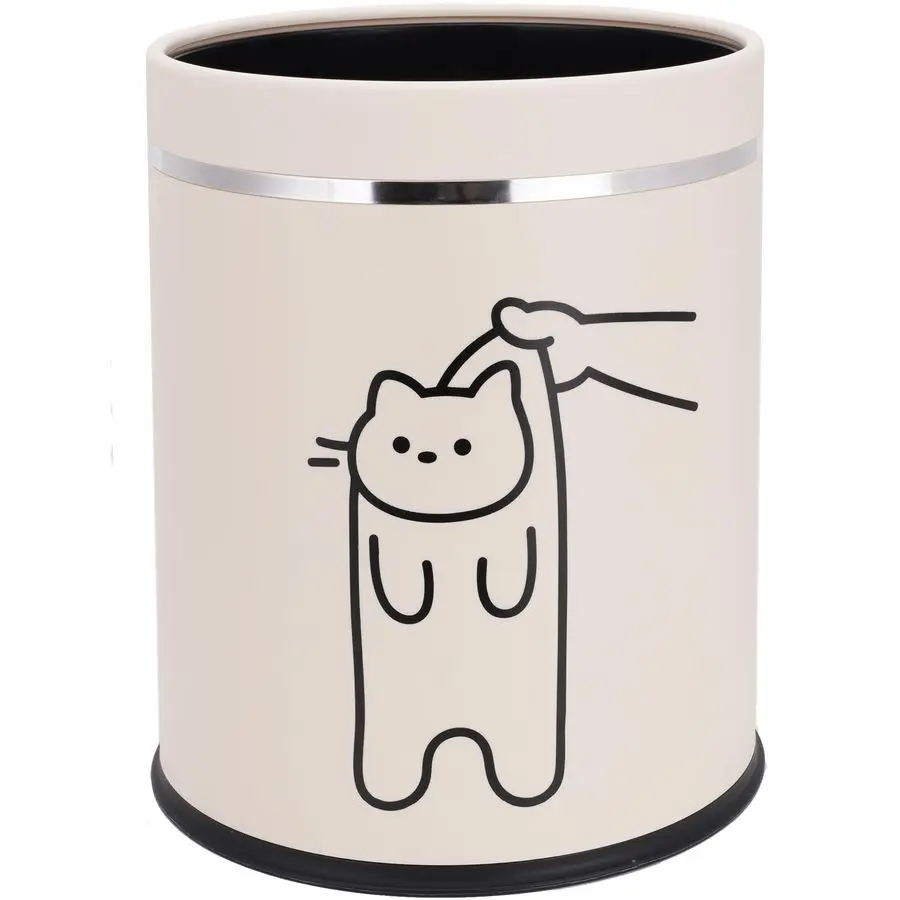 

Cat Trash Can Cat Decor Garbage Can Small Waste Basket for Bedroom Garbage Bin Trashcan Wastebasket Dustbin Trash Cans 3.3 Gallo
