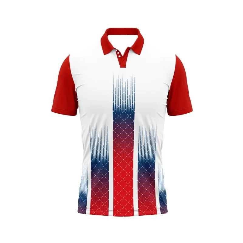 

Summer Men's Cycling 3D Printed Quick Drying T-shirt, Short Sleeved Polo Shirt with Full Printed Pattern, Football Sports Shirt