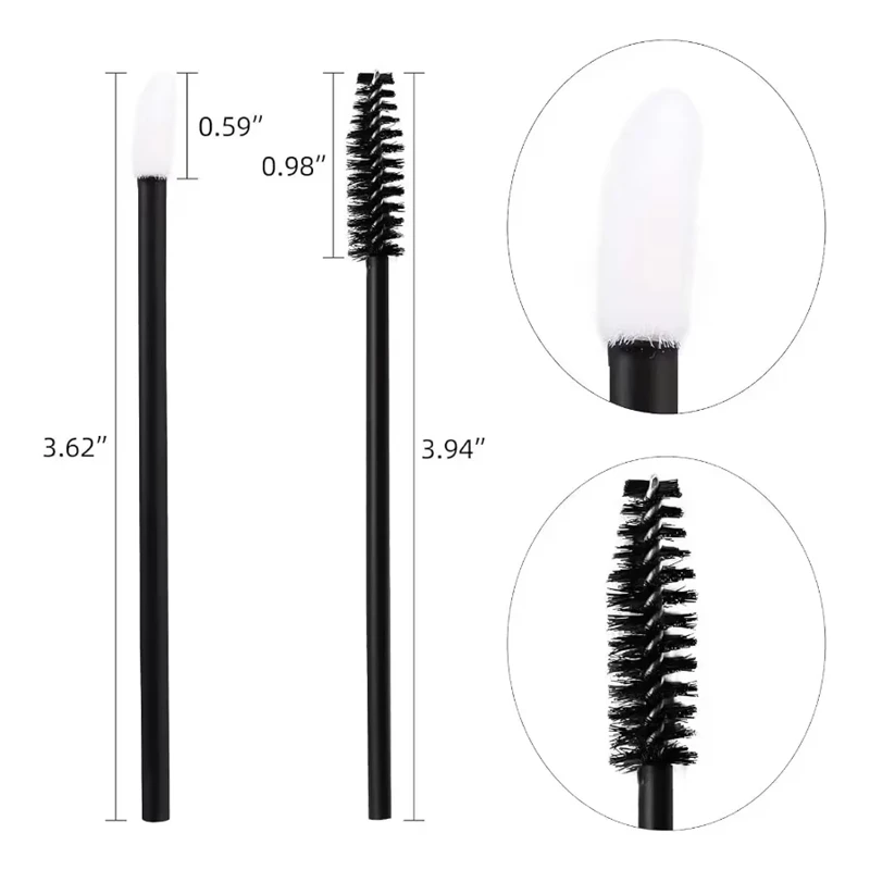 Disposable Lip Brushes Eyelash Mascara Wands Lash Brushes for Eyelash Extensions Portable Makeup Lipstick Wands Applicator Tool