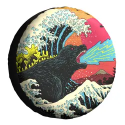 Japanese Fashion Retro Wave Kaiju Spare Wheel Tire Cover for Honda CRV Monster Jeep RV SUV Camper 14