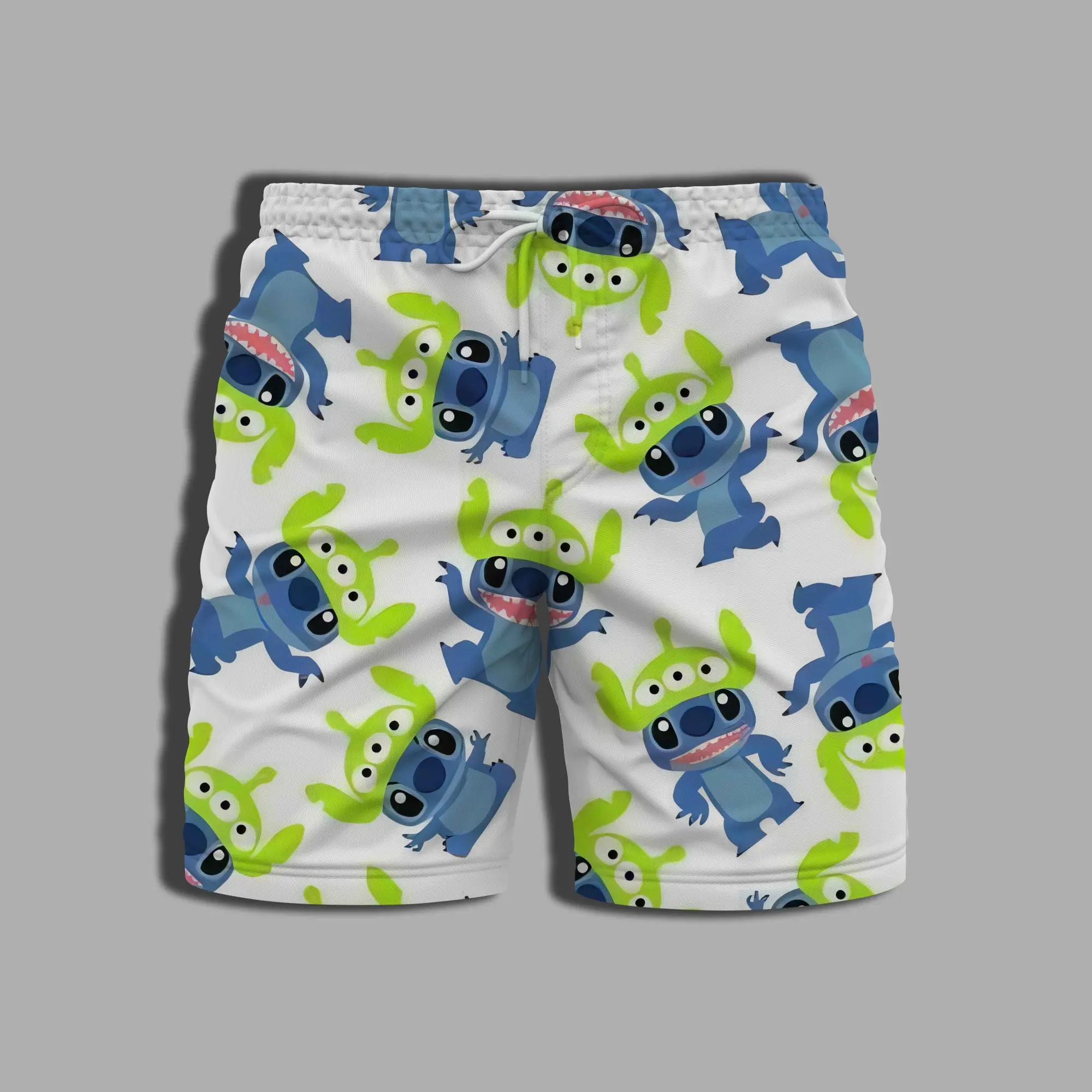 Disney Men Swimsuit Beach Wear Male Shorts for Women Pants Gym Summer Men's Clothing Stitch Bathing Suit Man Printing Whole Swim