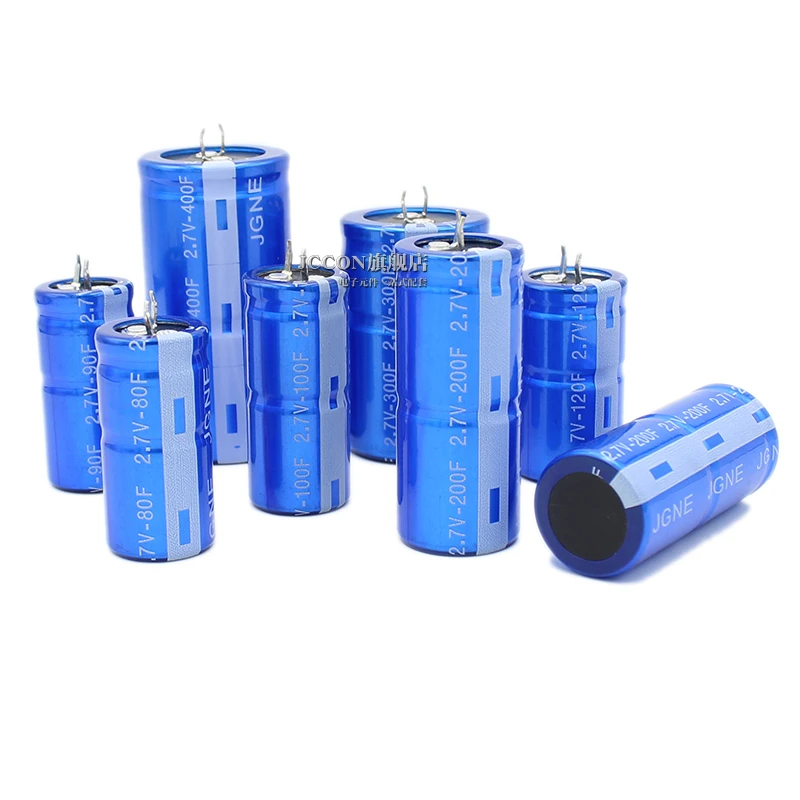 5PCS 2.7V 1F/2/3/6.8/10/15/20/30F-400f cylindrical R-type supercapacitor