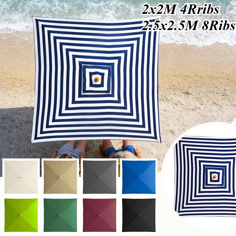 Outdoor Patio Square Sunshade Umbrella DIY Replacement Canopy Durable Parasol Top Cover for Garden Balcony Villa Cafe