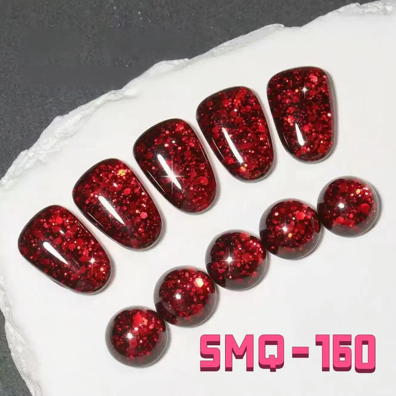 SMQ 7 مللي طلاء أظافر جل أحمر كريستال شبه دائم نقع قبالة الأشعة فوق البنفسجية هلام ورنيش مسمار الفن مانيكير قاعدة ماتي معطف فوقي فيرنيس #3