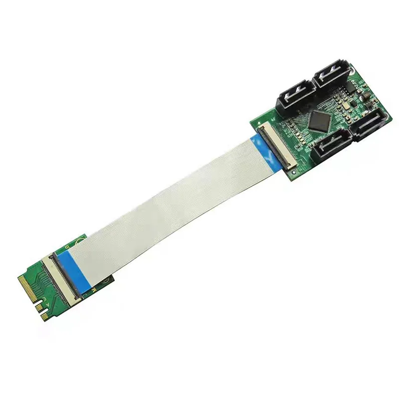 

Well Made-Extension Cables Connector M.2 Wifi To 4 SATA 3.0 Adapter M.2 Wifi Extension Cable Supports Black And White For Synolo