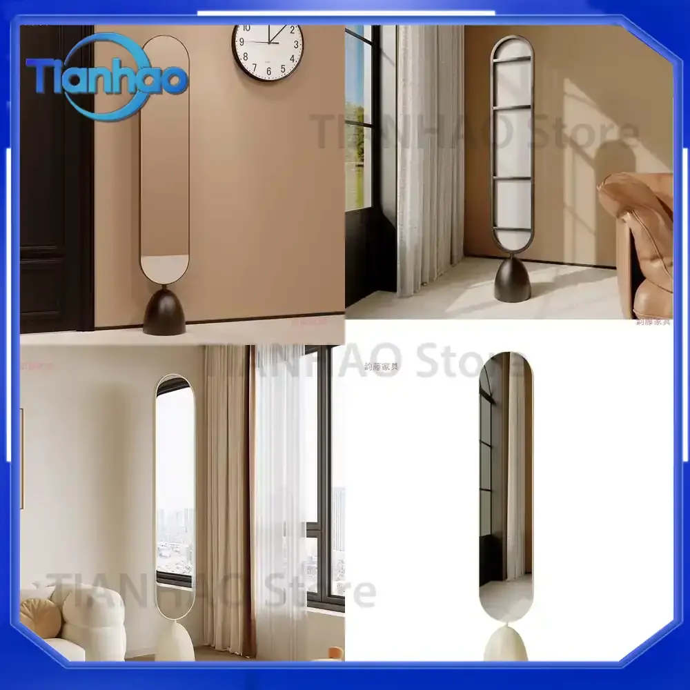 Full-length Floor-to-Ceiling Mirror for Nordic Style Living Room Bedroom Wall-mounted Full-body Mirror for Girls Home Decor