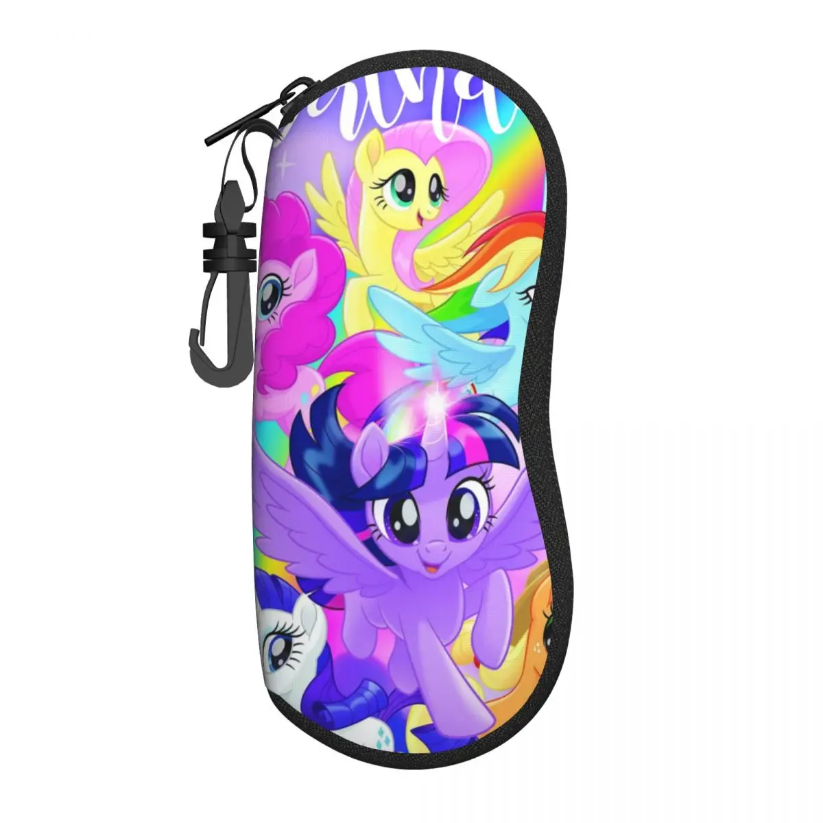 

My Little Pony Portable Soft Shell Glasses Case - Lightweight, Travel-Friendly Eyewear Pouch with Easy-Access Design