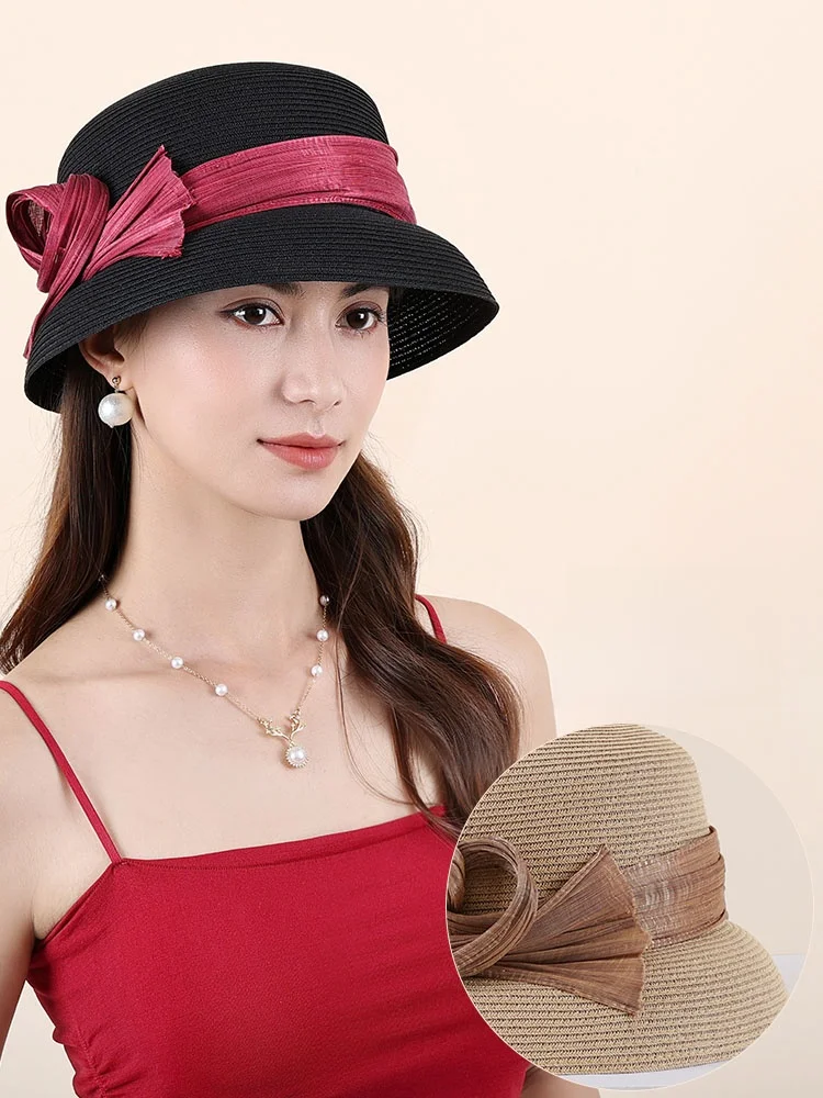 summer-women's-st-hat-sunscreen-silk-linen-fierman's-hat-bowl-hat-versatile-hepburn-sle-sunade-hat-ele