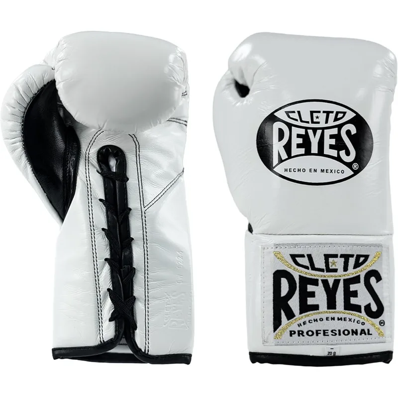 CLETO REYES Guantes de boxeo de competición profesional, cuero y crin, MMA, Kickboxing, Muay Thai, con cordones-8 oz