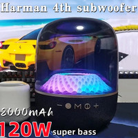 Harman 4th 120W High Power Bass Music Box 9D Surround Column Full Screen Transparent Caixa De Som Bluetooth Speaker Soundbar