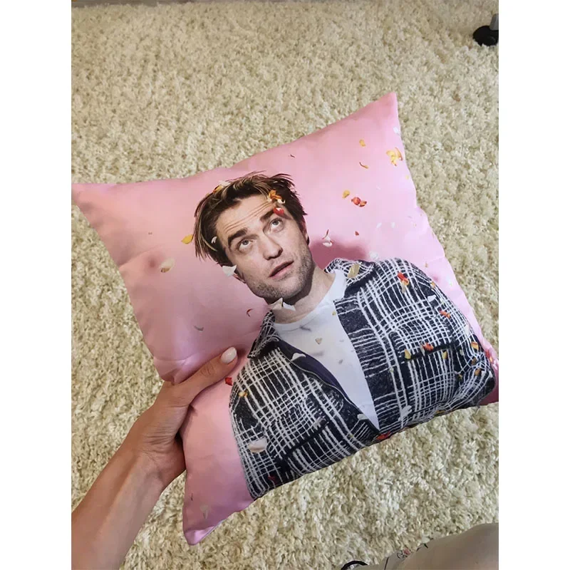 The Twilight Robert Pattinson Pillowcase Bedroom Home Decorative Pillow Cover Square Zipper Pillow Cases Satin Soft Fabric