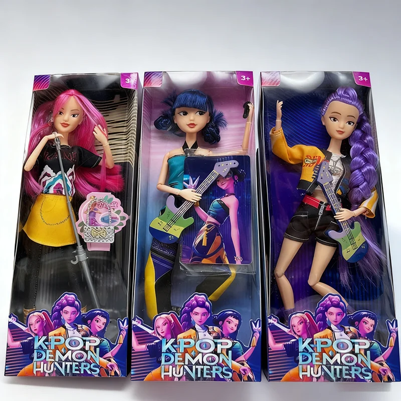 2025 حار جديد أنيمي KPop شيطان الصيادين دمية لعبة من الفينيل رومي ميرا زوي شخصية قناع الفينيل تمثال هدية عيد ميلاد مروحة نادي الهدايا