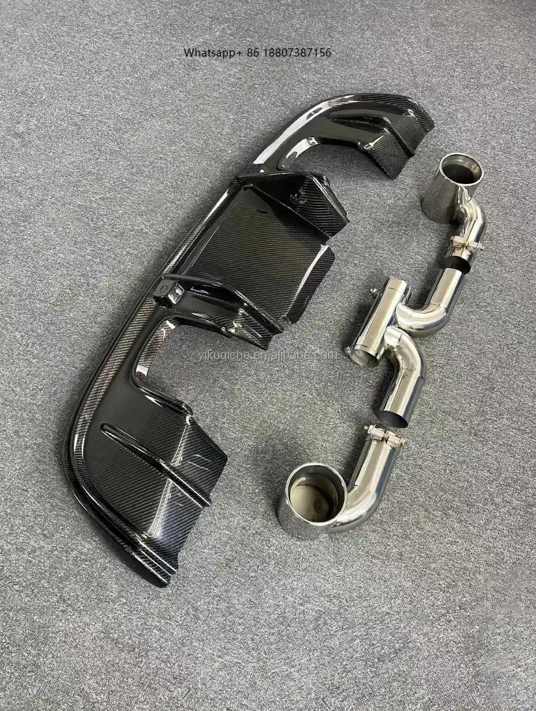 

2017-Up forPorsche 718 Cayman for GT4 Style Body Kit Carbon Fiber Rear Lip & Diffuser Perfect Fit Exhaust Upgrade New Condition