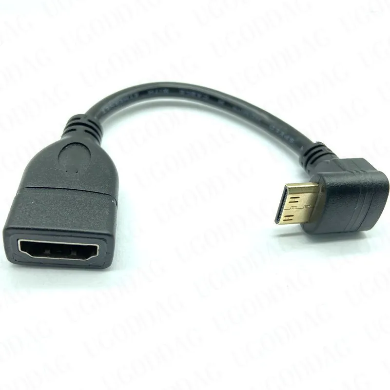 1080P Mini HDTV Male Up Down Right Left 90 Angled angle to HDMI-compatible Female Converter Adapter M-F Extension Adapter