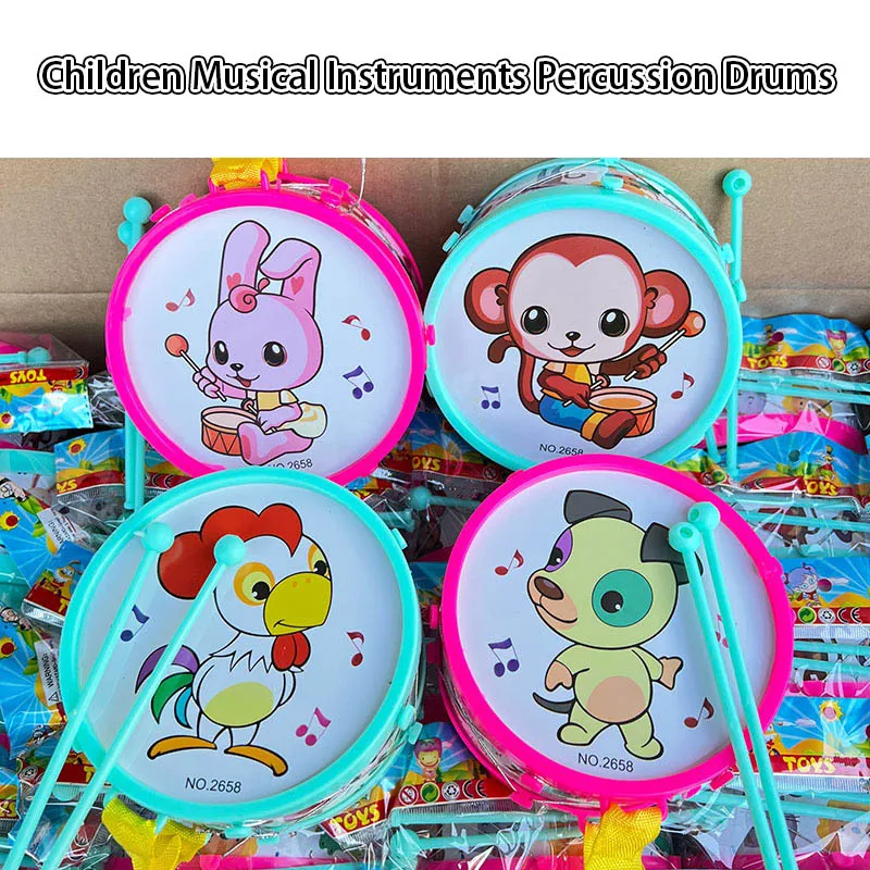 Instrumento Musical de dibujos animados para niños, juguetes, tambor de percusión, diversión, sonido de percusión, rompecabezas, juguetes, regalos de cumpleaños