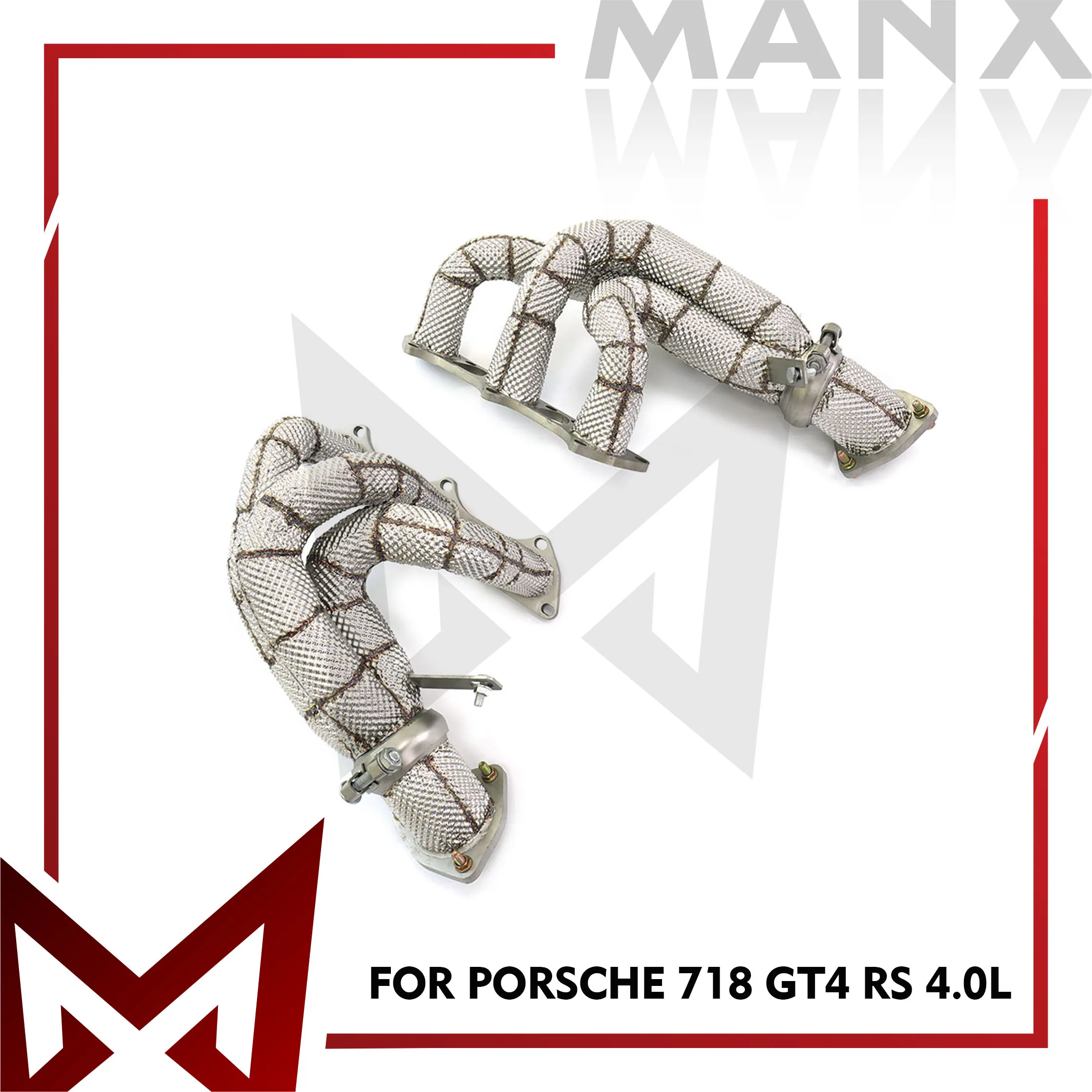 

MANX Manifold Catless For Porsche 718 GT4 RS 4.0L Exhaust System Stainless Steel Performance Exhaust Pipe With Heat Shield
