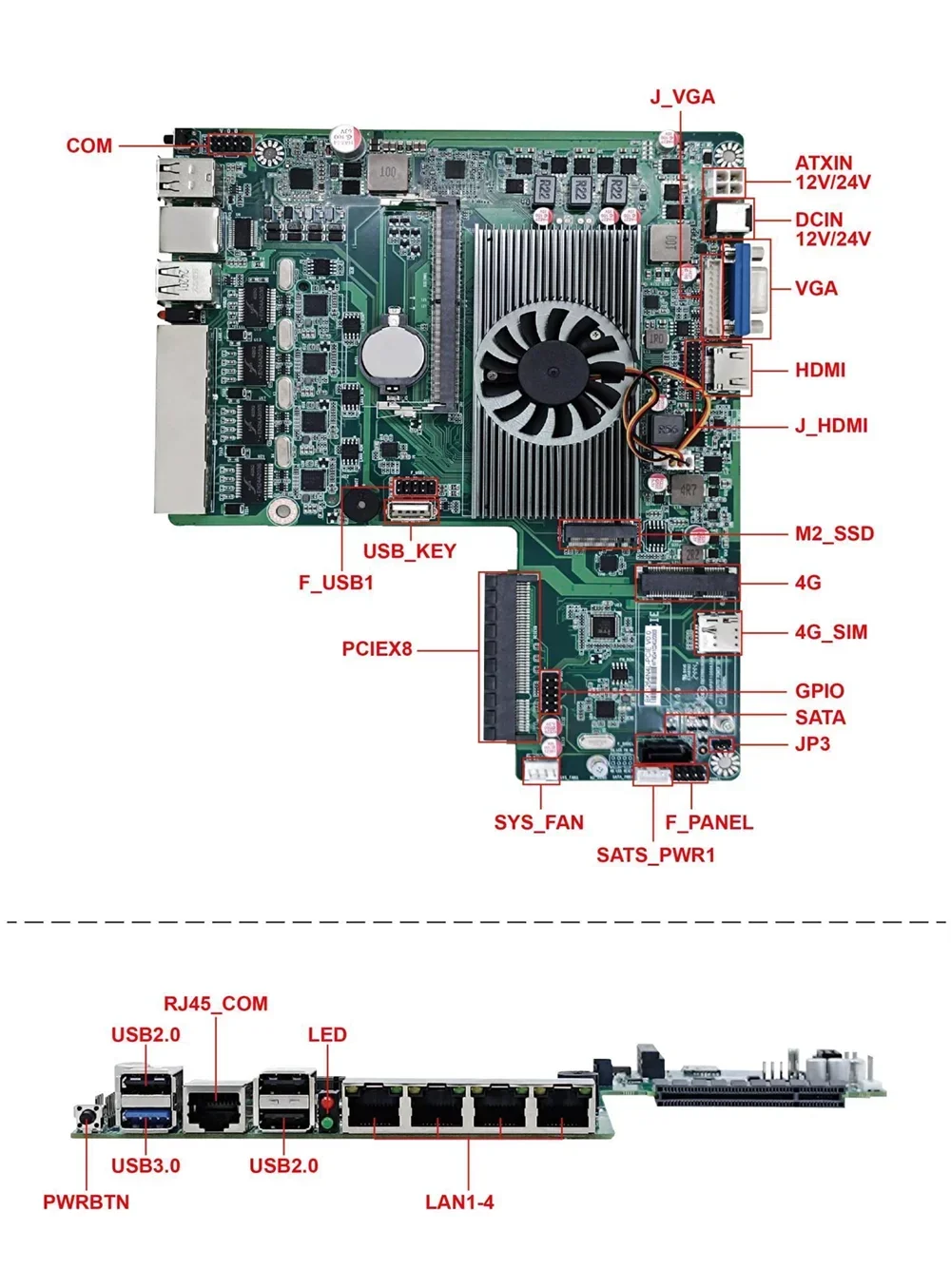 1U Rackmount كمبيوتر صغير إنتل N100 |   4×10G SFP+ & 4×2.5G LAN |   جهاز جدار الحماية/الشبكة الأمنية |   الخادم المنزلي/PFSense/OPNsense