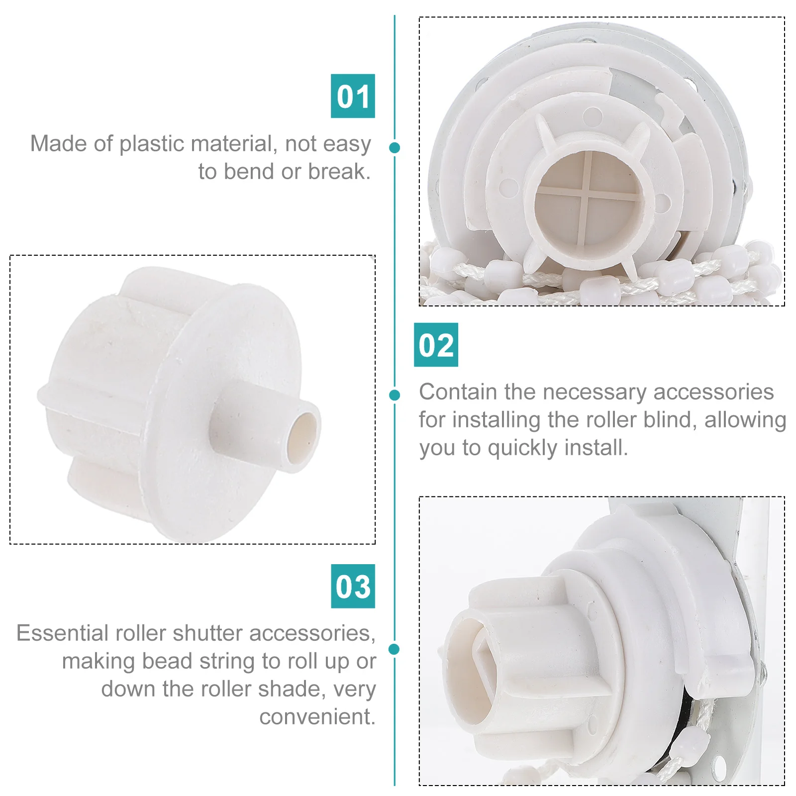Curtain Roller Chain Roller Blind Beaded Chain Cord Clutch “U” Shape Roller Shade Blinds Connectors Metal Core Shade Repair (