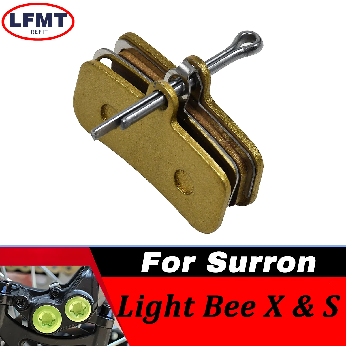 Metal & Brass Alloys Silent Front Rear Brake Pads For Surron Sur‑Ron Light Bee Electric Motocross Dirt Bike Replacement Parts