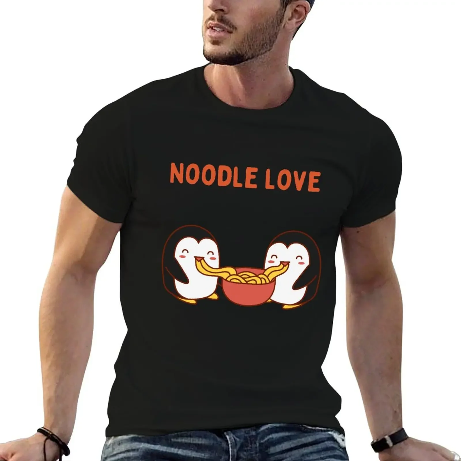 Noodle love T-Shirt quick drying aesthetic clothes tees graphic tee shirt Short sleeve tee men