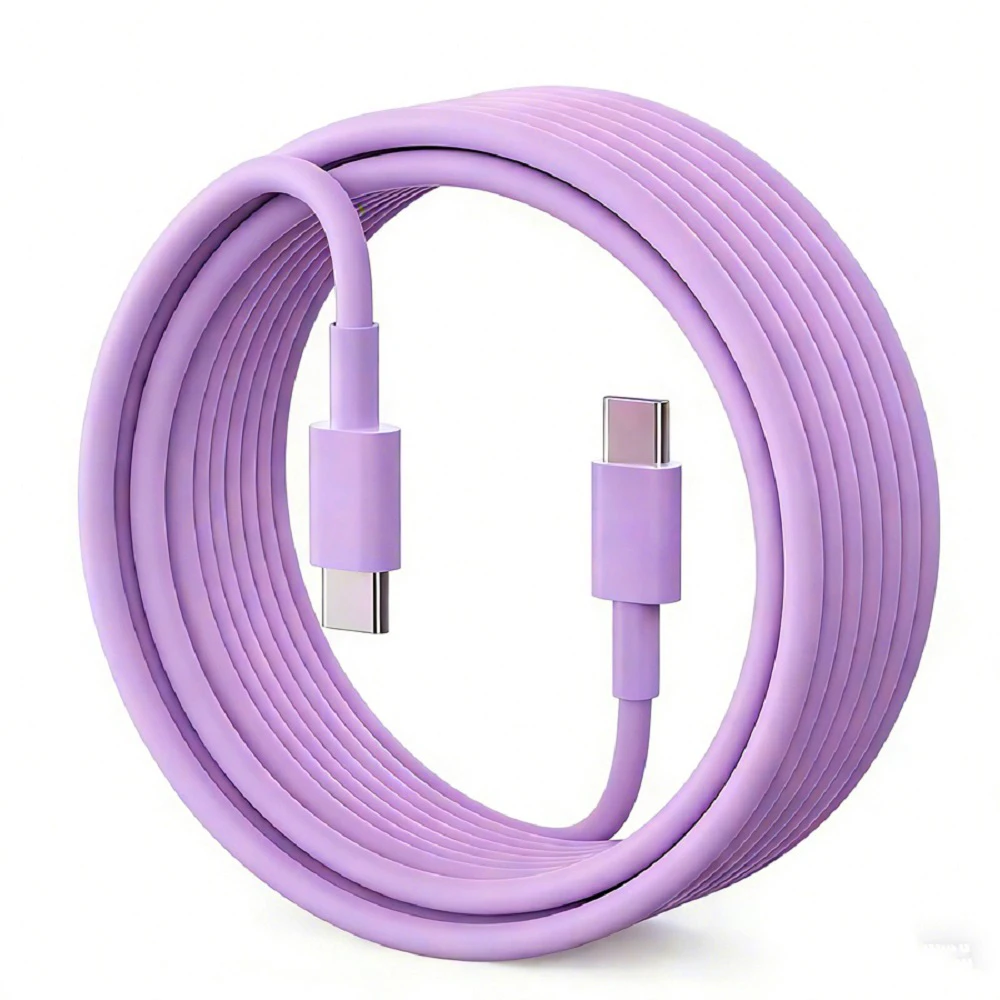Câble USB C vers Type C multicolores, 1/2/3/4/5 pièces, câble de charge rapide PD, câble de données pour Phone15 Huawei Type C