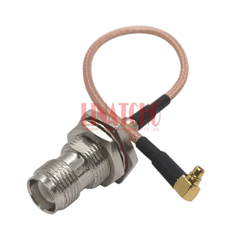 Low Loss RP TNC Female Plug to MMCX Male Right Angle Connector RF RG316 Coaxial Cable