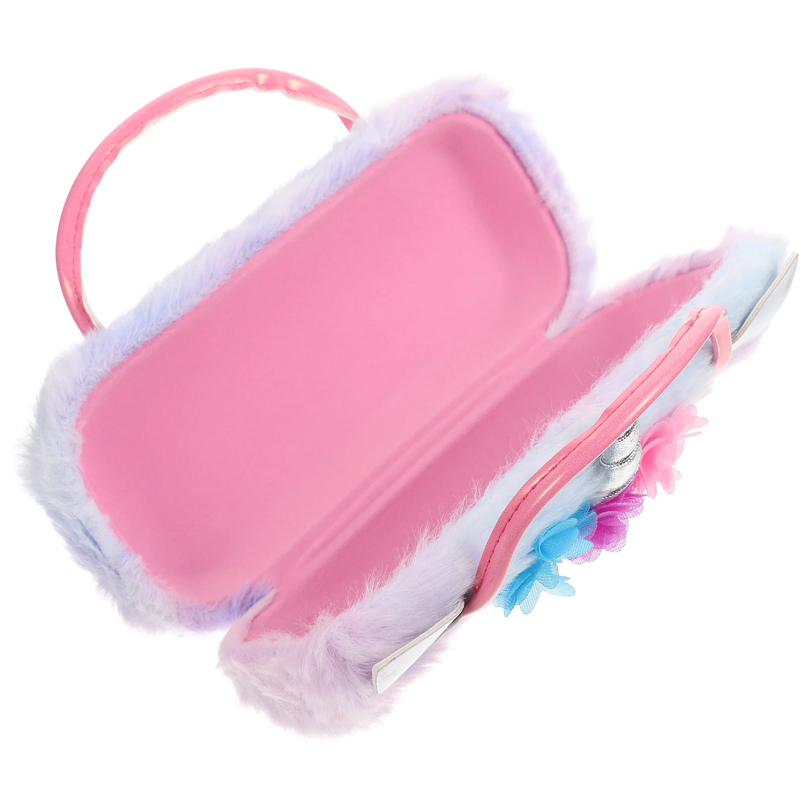 Estuche para gafas de unicornio, soporte de almacenamiento para gafas, bolsos para niños, viaje ligero de felpa plegable