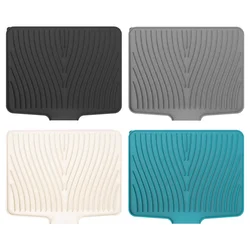 Heat Resistant Silicone Dish Drying Mat Board Bowl Dish Drying Mat Sink Drainer Large Heat Resistant Table Trivet Kitchenware