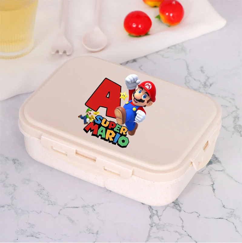 

Super Marios Boy Girl Lunch Box Kawaii children Portable Bento Boxes Student Hermetic Food Crisper Single Layer Capacity Gift