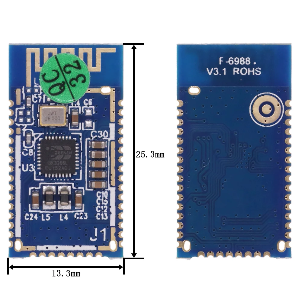 Bluetooth Stereo Audio Module Transmission BK3266 BK6988 Replace BK8000L expansion board AT Commands SPP Speaker Amplifier DIY