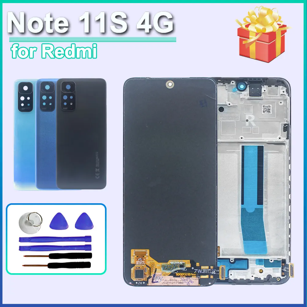 New LCD for Redmi Note 11S 4G LCD Display Touch Screen Digitizer Replacement for Redmi Note 11S 4G Phone LCD Screen