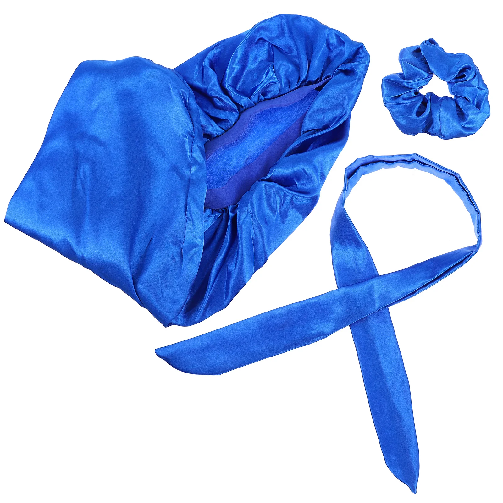 

Maternity Hat Three Piece Turban Cap Women's Silk Sleep Bonnet Long Protector for Sleeping