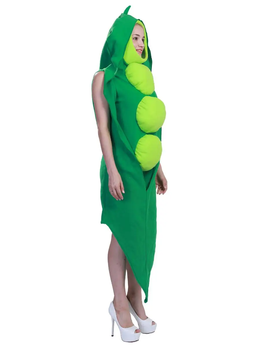المرحلة زي الخضار الاسمية loween الاسمية تأثيري الغذاء البازلاء دور اللعب الملابس النسائية ملابس عرقية موسم الربيع