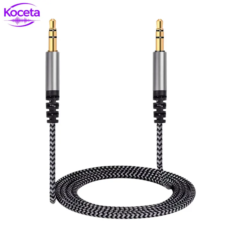 Cable de audio HiFi Koceta OFC de 3.5mm a 3.5mm para auriculares supraaurales, cable de 1.5m para shp9500, msr7, 1a, WH1000XM5, MDR-1A