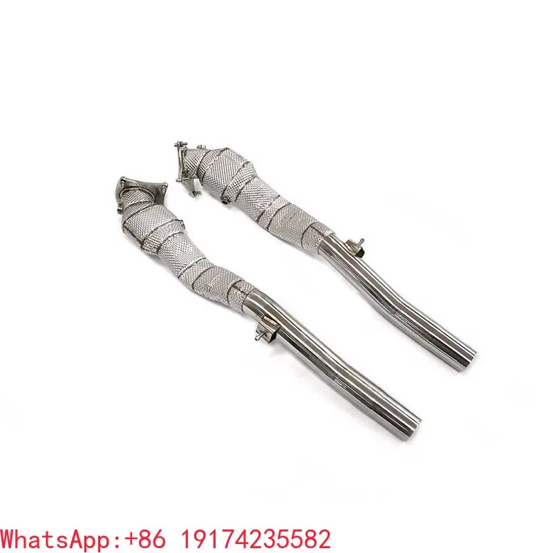For Stainless Steel Exhaust System Downpipe For Maserati Coupe 4.2L With Head Shield High Quality Auto Turning Pipe Parts