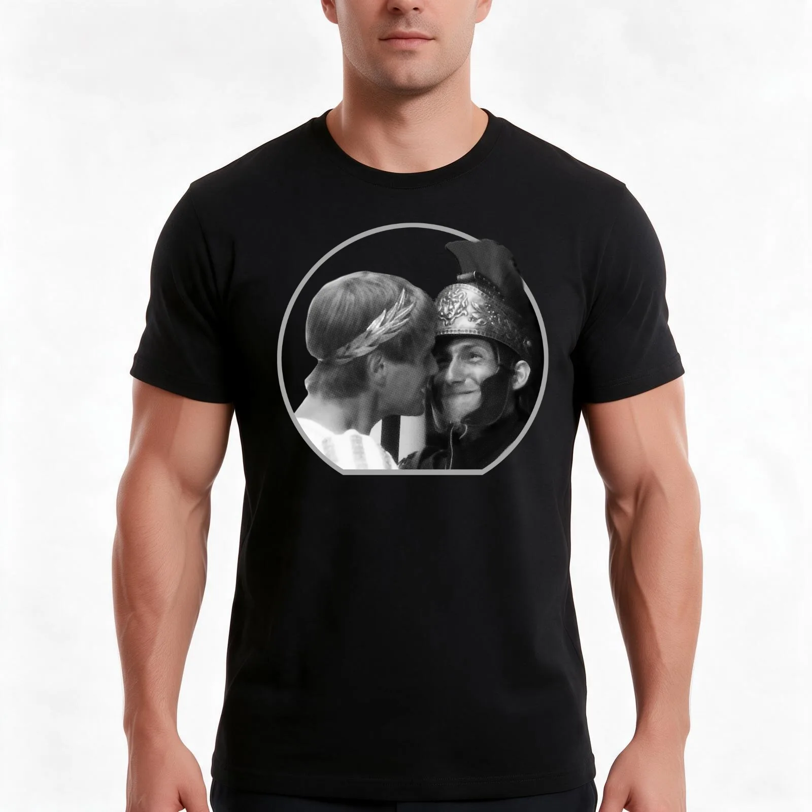 What's so funny about Biggus Dickus? Greyscale no text T-Shirt, Summer Casual Cotton Tee, Oversized Streetwear Tops, 100% Cotton